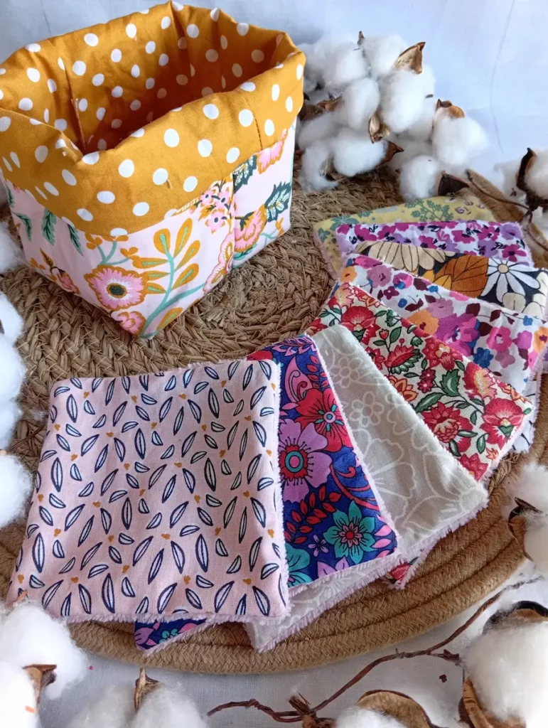 lingettes lavables en bambou pour matériel zéro déchet pour assisstantes maternelles